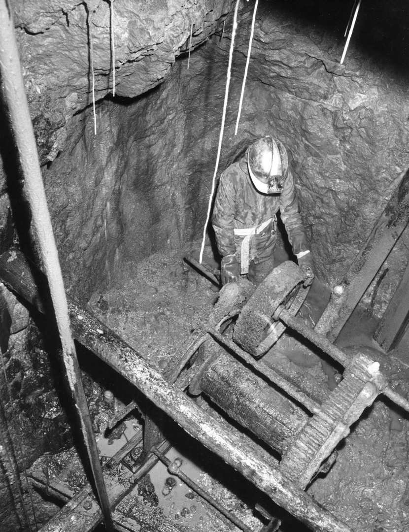 Winch above Parc Mine level Llanwrst